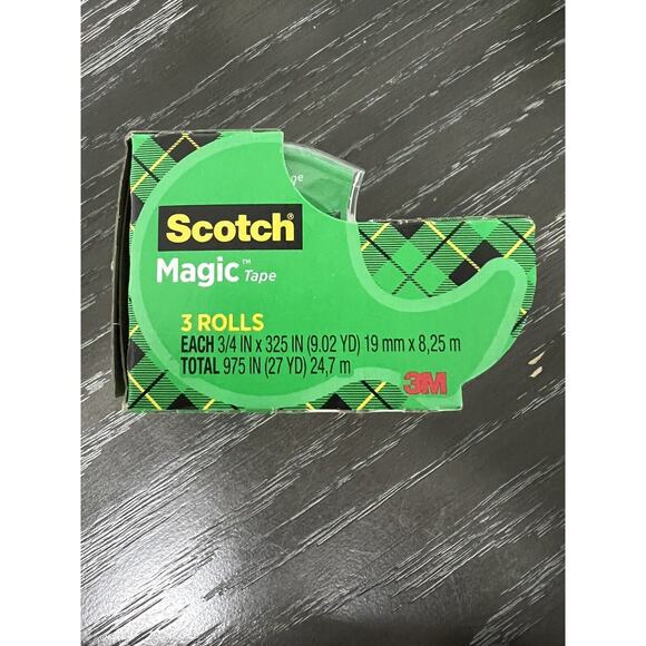 Scotch 3M Magic Tape Multipurpose Matte Finish 3/4" x 325" ea - 9 Rolls Total - Picture 2 of 4